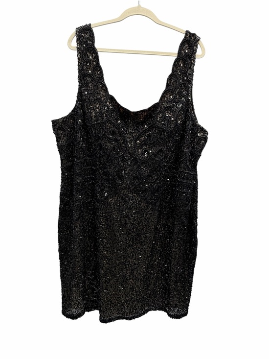 Scala Dresses & Skirts - NWT Scala 60046X Black Nude Sequin Short Cocktail Dress Plus Size 22